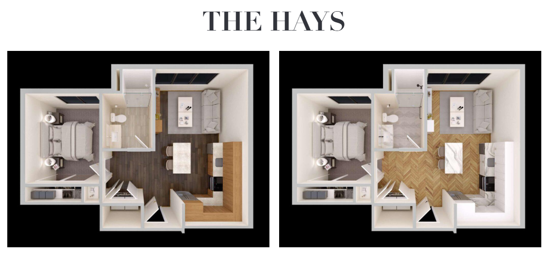 The Hays 1 Bedroom Floor Plan