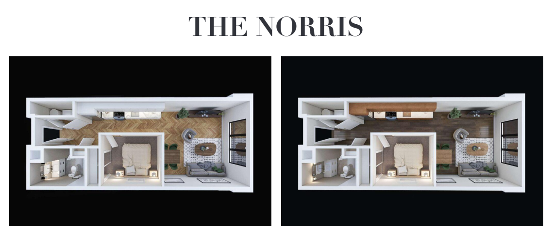 The Norris 1 Bedroom Floor Plan