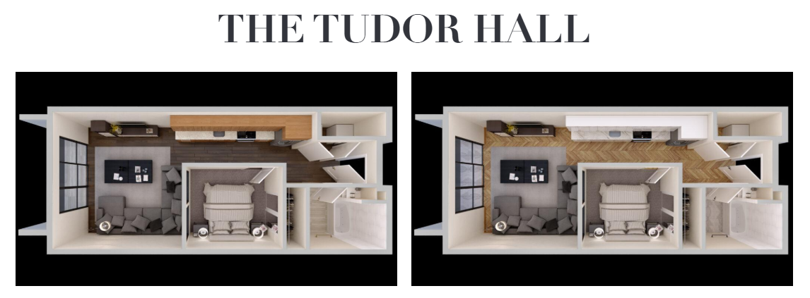 The Tudor Hall 1 Bedroom Floor Plan